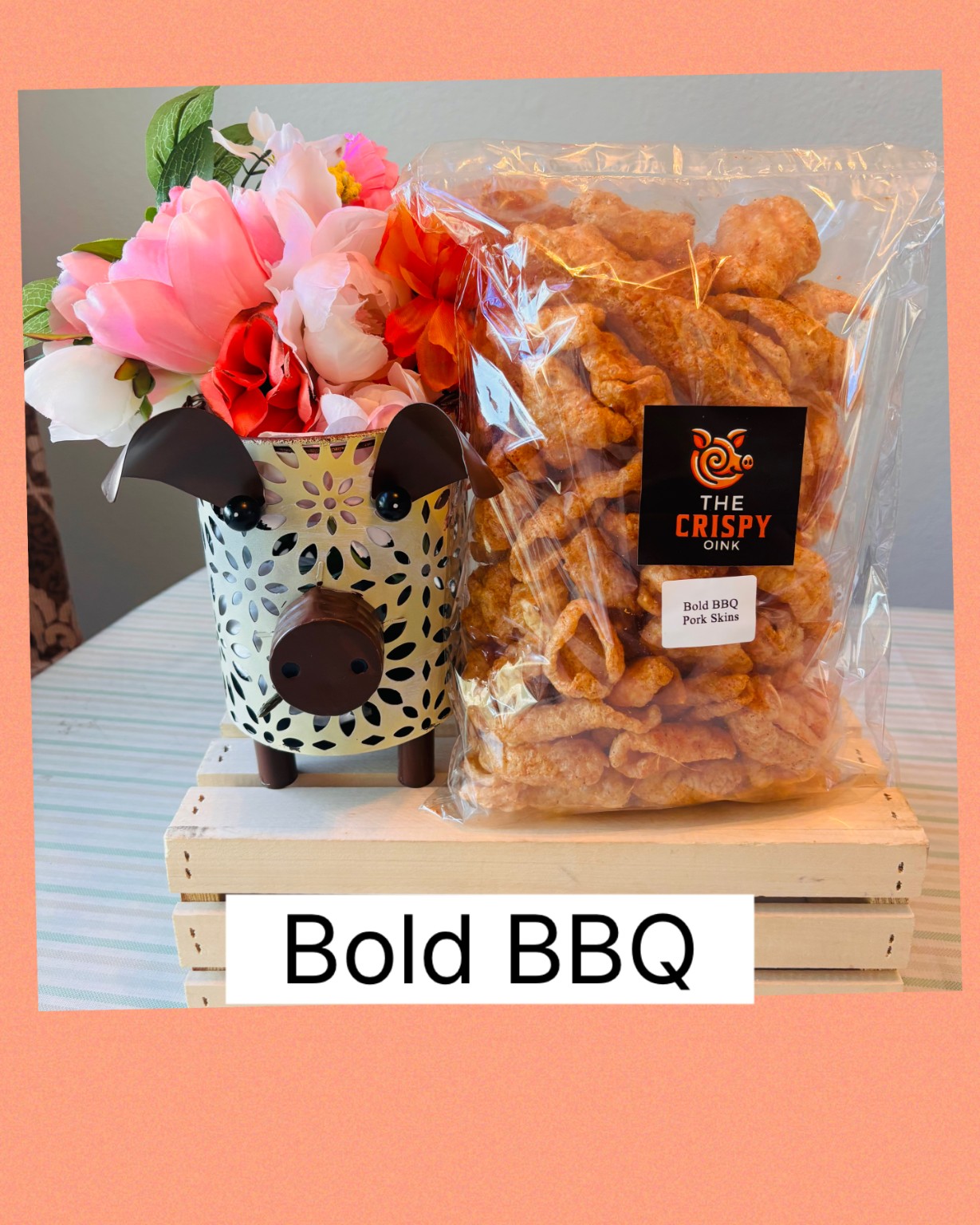 Bold BBQ pork skins
